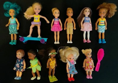 LOTE de 11 muñecas Mattel Barbie Little Sister KELLY & CHELSEA CLUB (4 a 5,5 pulgadas) Foto 1 de 4