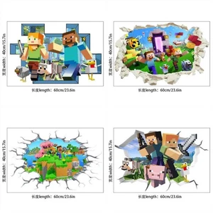 Neue Minecraft Run Away 3D Cartoon Anima Wandtattoos Kinderzimmer Dekorieren PVC - Picture 1 of 28