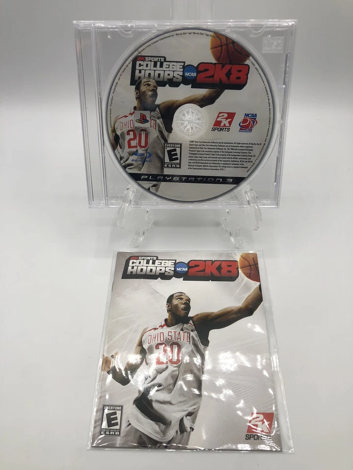 College Hoops NCAA 2K8 Basketball PlayStation 3 PS3 Disc and Manual Tested - Image 1 of 4