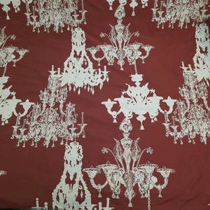 Red Wine Baroque Rococo Reversible Chandelier Drapery Fabric - 60" By The Yard - Picture 1 of 6