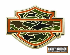 Harley Davidson® Ritaglio Mimetico Barra e Scudo Metallo Gilet Spilla Mimetica - Foto 1 di 4