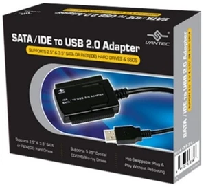 Vantec SATA/IDE to USB 2.0 Adapter Supports 2.5", 3.5", 5.25" Hard Disk Drive - Picture 1 of 10