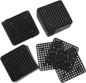 30Pcs Flower Pot Hole Mesh Pads Plastic Square Thicken Breathable Net Bottom Gri - Picture 1 of 5