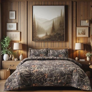Realtree Max 4 Camo Twin Comforter Set 2 Piece Polycotton Rustic Farmhouse Beddi - Picture 1 of 7