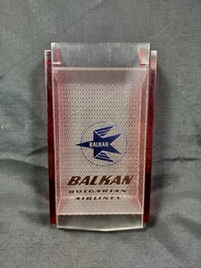RARE VINTAGE BULGARIAN AIRLINES BALKAN BROCHURE TRAY - Picture 1 of 9