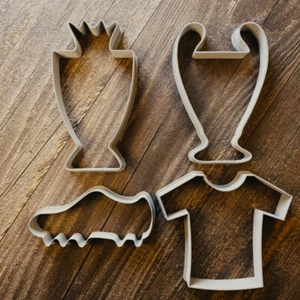 Football Trophy Cookie Cutter Pack - Biscuit Cutter - Picture 1 of 3