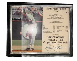 FOTO FIRMADA POR JIM PALMER ENMARCADA DE PLÁSTICO INDUCCIÓN CORTE DE BALTIMORE ORIOLES - Imagen 1 de 1