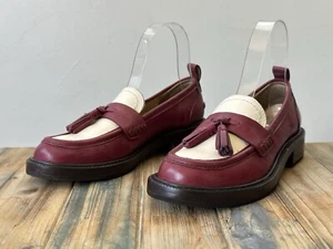Mocassino da donna Sam Edelman Caylia Borgogna avorio taglia 5,5 M - Foto 1 di 9