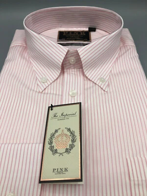 Thomas Pink, Finest 170's B/Down Pink Stripe Shirt, UK:17.5, EU:44, RRP: £175!  Foto 1 de 4