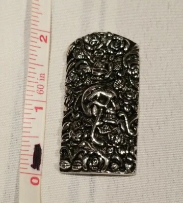 Ed Hardy Skull & Rosee Stainless Steel , Free Shipping   — 第 1/4 张图片