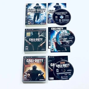 Sony PlayStation 3 PS3 Call of Duty Black Ops 1, 3, & World At War Complete CIB - Picture 1 of 5