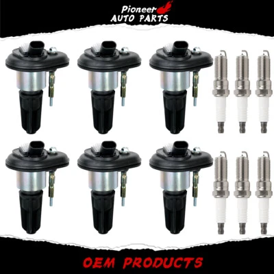 6X Ignition Coils+Spark Plugs for Chevy Trailblazer GMC Canyon Envoy Buick UF303 Foto 1 de 4