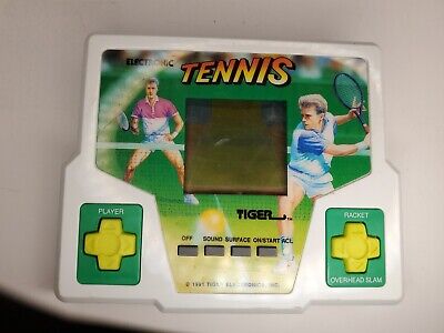 Electronic TENNIS Handheld Game 1991 Tiger Electronics Tested Works! Vintage