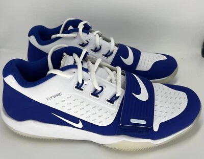 Nuevo Nike Alpha Menace Césped Bajo Talla 10 Zapatos de Fútbol Para Hombre Blanco/Azul BV3997-101 Foto 1 de 4