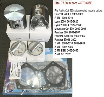 2015 16 17 18 19 20 Arctic Cat Lynx 2000 LT/2008 09 10 F 570 Piston Rebuild KIT - Image 1 of 3