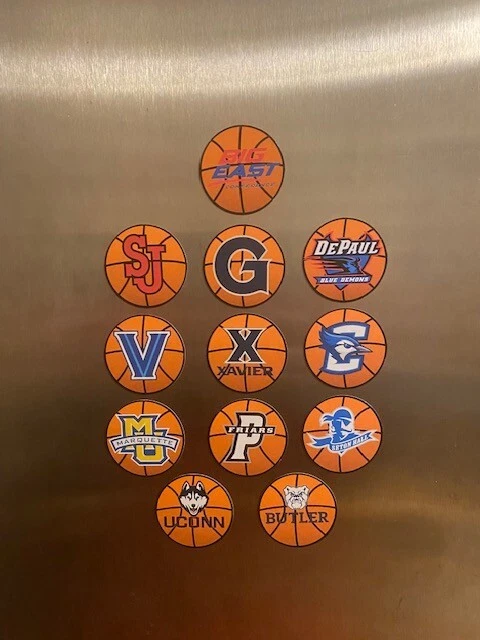 NCAA BASKETBALL MAGNETS - BIG EAST Teams - 11 magnets