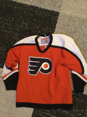 Vintage Retro CCM Philadelphia Flyers Sweater Hockey Jersey NHL Youth Size L/XL Cover
