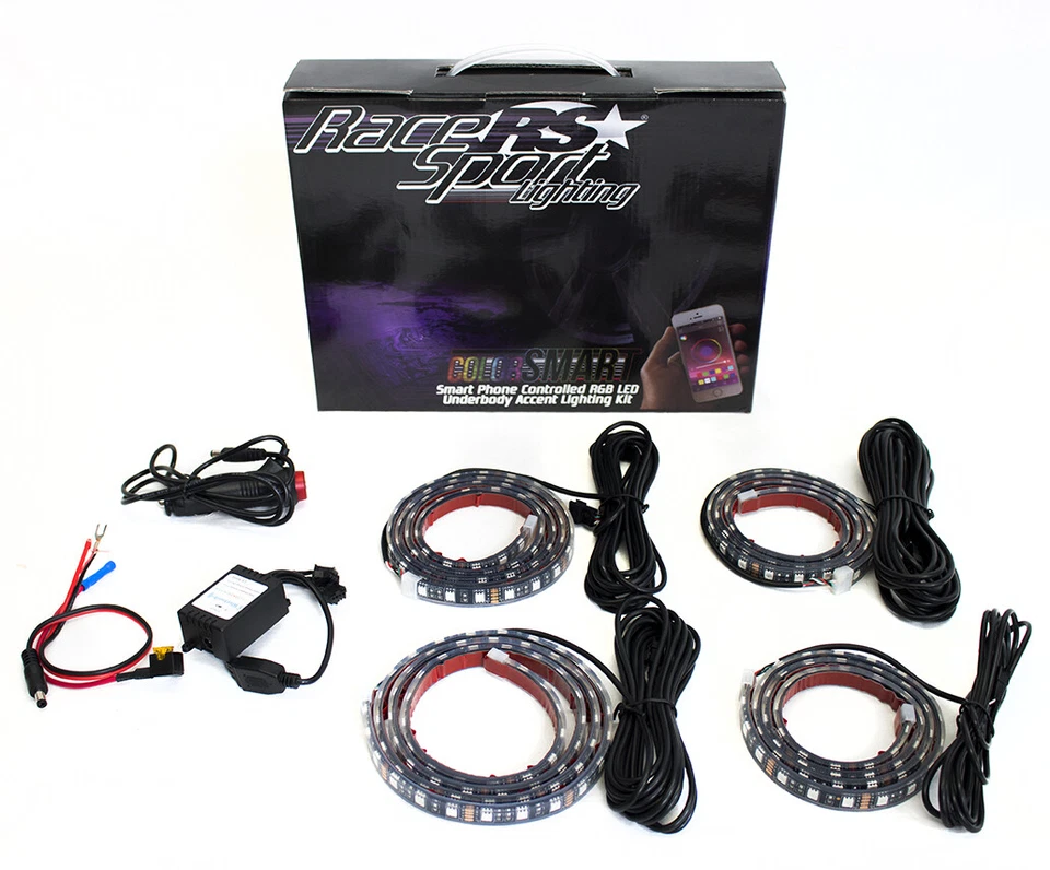 Race Sport RSBTRGBL2 RGB LED Kit Debajo de la Carrocería Smartphone Kit Completo Controlado Foto 1 de 4