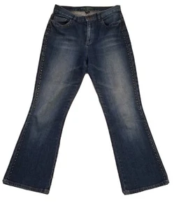 Ralph Lauren Jeans Co Women's Petite 6 Studded Blue Jeans - Picture 1 of 12