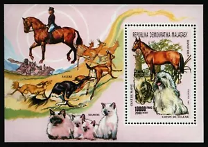 Madagascar 1991 - Mi-n.o bloque 166 A ** - Estampillada sin montar o nunca montada - Mascotas / Mascotas - Imagen 1 de 1