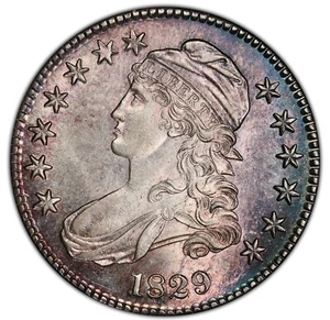 1829 Bust Half Dollar - PCGS AU58 - WILDLY UNDERGRADED SUPERB SPECIMEN - Picture 1 of 5