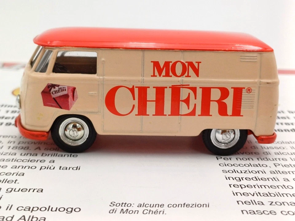 CORGI VW TRANSPORTER VAN - MON CHERI - MODELLINO 1:43 + pagine illustrate - Immagine 1 di 4