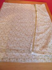  Vintage Heavy Gold Beads Hand Embellished Embroidered Fabric mesh back,2 metres