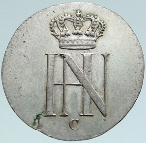 1807 GERMANY Kingdom of WESTPHALIA Jerome Napoleon Silver 1/12 Taler Coin i88200 - Picture 1 of 3