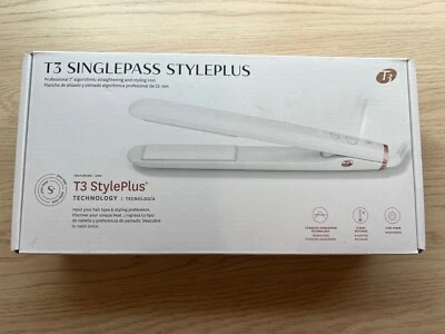 T3 SinglePass 1" Flat Iron Straightener - White - Brand New Sealed - Image 1 of 4