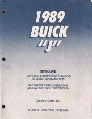 Catalogo Illustrato Dei Pezzi Di Ricambio Buick Skyhawk 1989 - Immagine 1 di 2