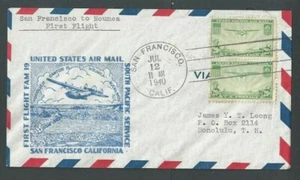 1940 San Francisco To Noumea New Caledonia FAM F-19-1B /Pr # C20 - Bild 1 von 1