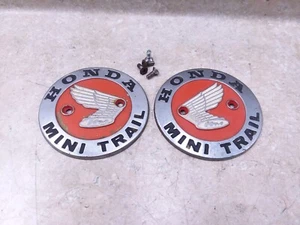 Honda Z50 Mini Trail 50 Z50A K1 Gas Fuel Tank Emblem Pair OEM 1970 VTG ANX-B232 - Picture 1 of 3
