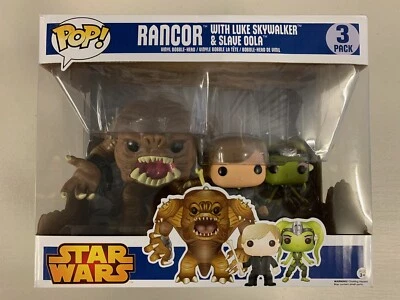 Rancor con Luke & Slave Oola (Paquete de 3) ~ Star Wars ~ Vinilo Funko Pop ~ CAJA AZUL 🟦 Foto 1 de 4