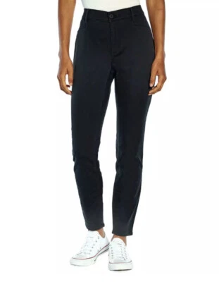 Pantalón ajustado Gap cómodo de algodón elástico para mujer talla 8 negro tiro medio Foto 1 de 4
