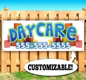 DAYCARE CUSTOM PHONE NUMBER Advertising Vinyl Banner Flag Sign Many Sizes - Picture 1 of 6