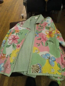 Alfred Dunner Jacket Womens Plus Size 10p Floral Suit With Short Pants - Picture 1 of 6