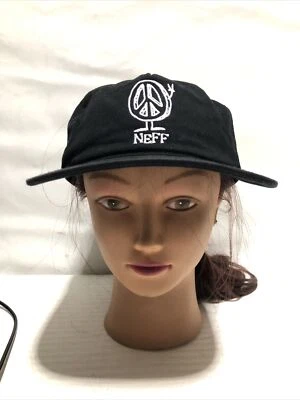 Boné de beisebol masculino NEFF Peace Nice preto ajustável - Imagem 1 de 4