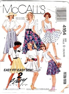 MC CALL 1989 Schnittmuster 4164 Röcke Größe 12 14 16 Easy Fit Easy Sew - Bild 1 von 2