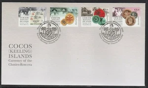 COCOS Islands 2020 CURRENCY of the Clunies - Ross ERA design set of 4 on FDC. - Picture 1 of 1