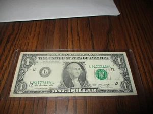 2013 $1 U.S. FEDERAL RESERVE NOTE ~ERROR NOTE~ MISALIGNED PRINT - Picture 1 of 2