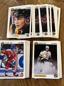 3 Karten Gruppe JAROMIR JAGR 91/92 2. Jahr Upper Deck Base Karten PINGUINE LEGEND! - Bild 1 von 1