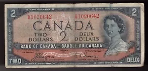 1954 Canada, $2, Devil's Hair PIC# 67a, Coyne-Towers - Picture 1 of 2