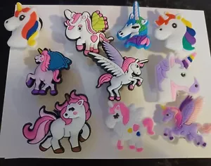 SET OF 10 UNICORN CHARMS FOR CROCS - Picture 1 of 1