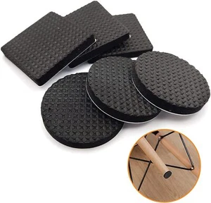 Gommini per Sedie Adesivi | 24 x Gommini Antiscivolo per Mobili, Colore Nero 4mm - Imagen 1 de 18