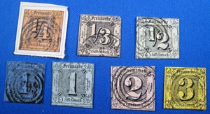 GERMAN STATES - THURN & TAXIS   1852-8  -  SCOTT #1-7  - USED       (eh121) - Picture 1 of 3