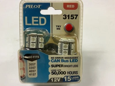 Pilot IL-3157R-15 LED Turn Tail Bombilla, Rojo, 2 PC, (3057,3357, 4057, 4157) Foto 1 de 3