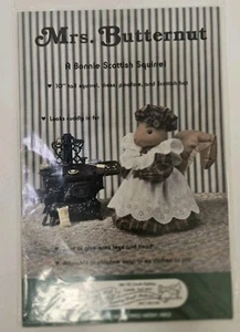 Mrs Butternut Scottish Squirrel Doll Sew Pattern Soft Sculpture Primitive Folksy - Picture 1 of 2