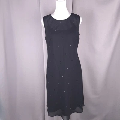 Amanda Smith Dress Womens 6 M Black Iridescent Sparkle Party Cocktail Holiday - Image 1 of 4