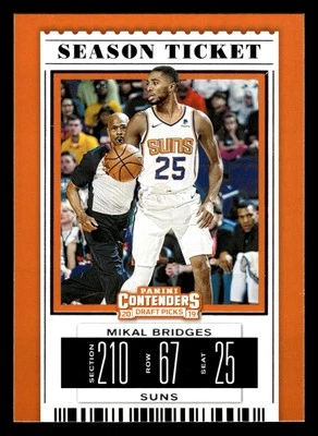 Mikal Bridges 2019 Panini Contenders Draft Picks #42 Phoenix Suns - Image 1 of 2