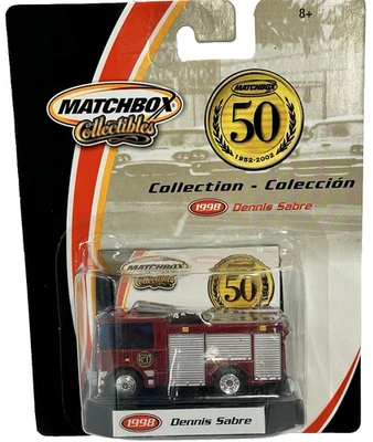 2002 Matchbox COLLECTIBLES PREMIUM 50TH 1998 DENNIS SABRE FIRE TRUCK - Image 1 of 4